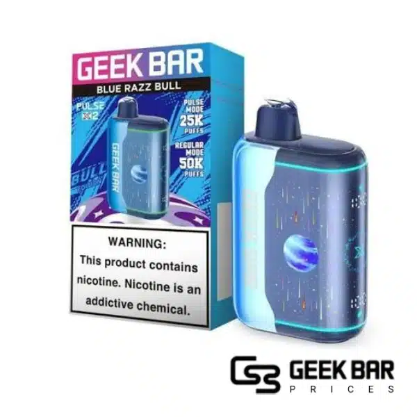 Blue Razz Bull Geek Bar Pulse X 2 50000 Puffs Disposable Vape