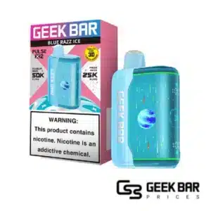 Blue Razz Ice Geek Bar Pulse X 2 50000 Puffs Disposable Vape