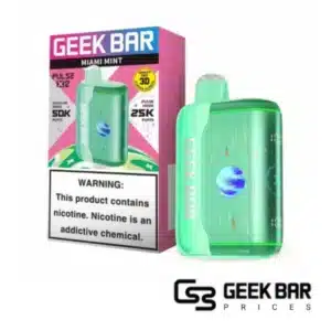 Miami Mint Geek Bar Pulse X 2 50000 Puffs Disposable Vape