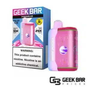 Pink and Blue Geek Bar Pulse X 25000 Puffs Disposable Vape