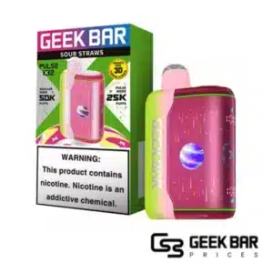 Sour Straws Geek Bar Pulse X 2 50000 Puffs Disposable Vape